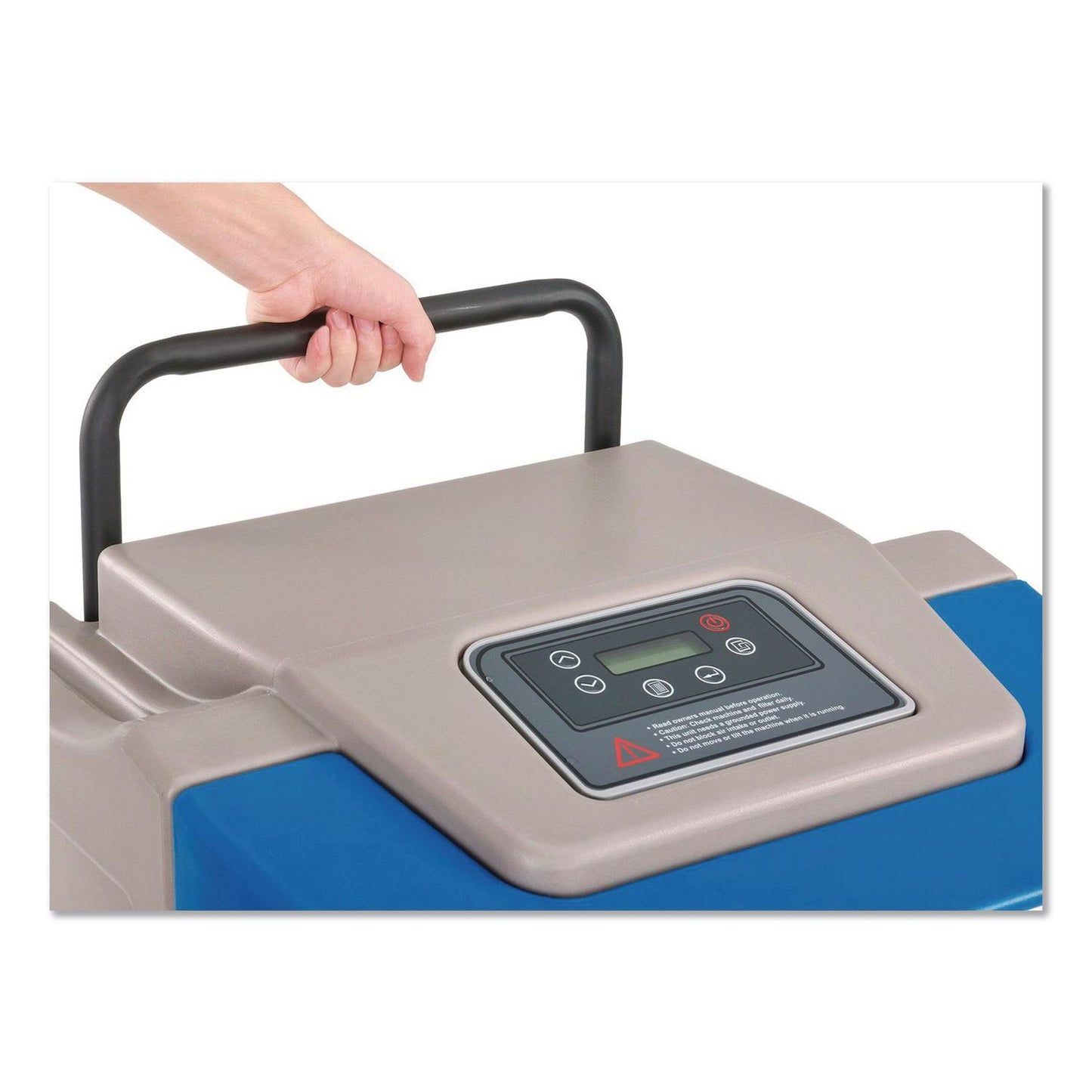 Global Industrial® Low Grain Refrigerant Dehumidifier with Pump, 130 pt Tank Capacity, 22.43 x 20.81 x 37.81, Blue (GBE246704)