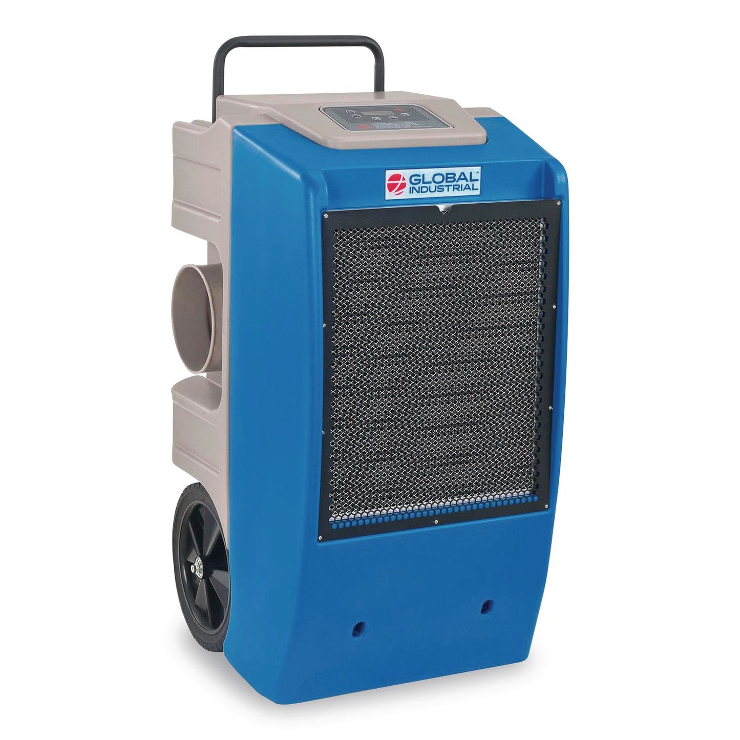 Global Industrial® Low Grain Refrigerant Dehumidifier with Pump, 130 pt Tank Capacity, 22.43 x 20.81 x 37.81, Blue (GBE246704)
