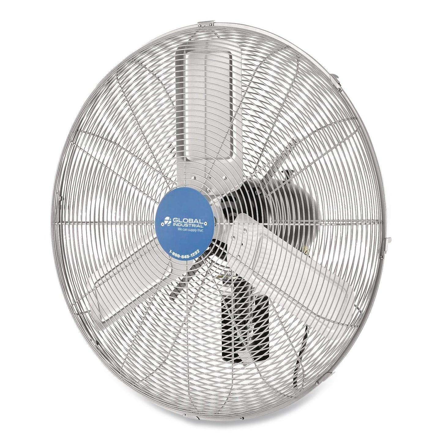 Global Industrial® Deluxe Oscillating Wall Mount Fan, 30", 3 Speeds, Black/Silver (GBE258322)
