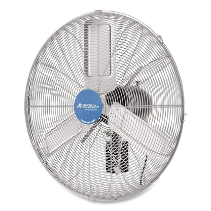 Global Industrial® Deluxe Oscillating Wall Mount Fan, 30", 3 Speeds, Black/Silver (GBE258322)