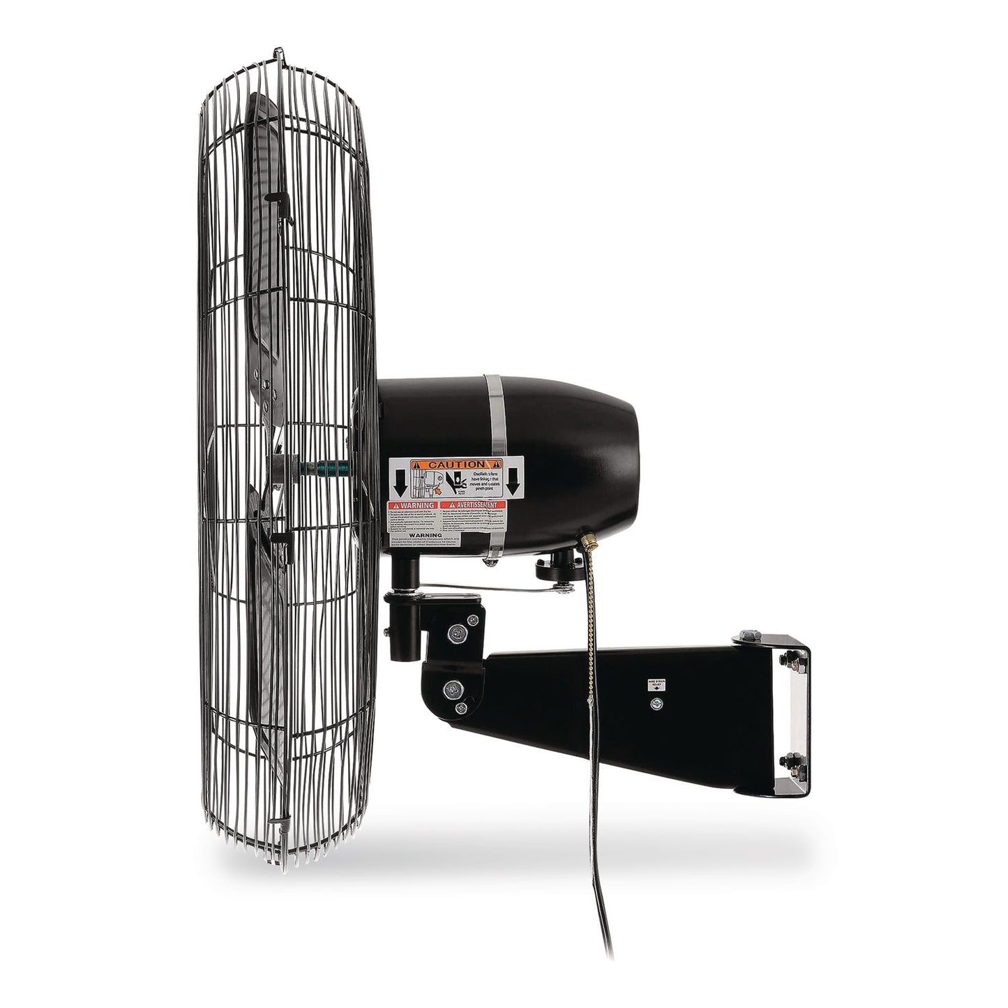 Global Industrial® 2-Speed Oscillating Outdoor Rated Wall Mount Fan, 24", Black (GBE292450)