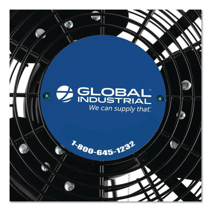 Global Industrial® 2-Speed Oscillating Outdoor Rated Wall Mount Fan, 24", Black (GBE292450)