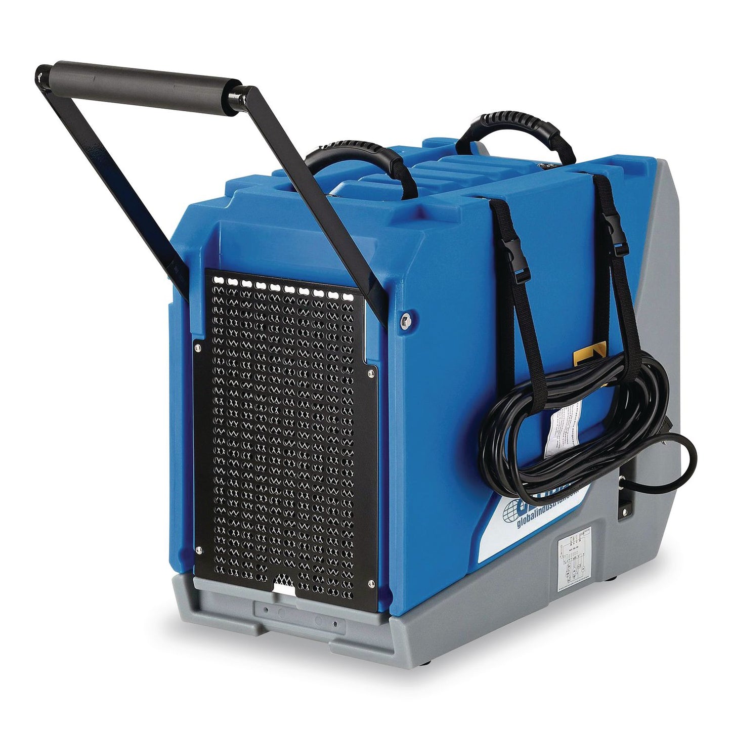 Global Industrial® Crawl Space Commercial Dehumidifier With Pump, 90 pt Tank Capacity, 13.31 x 34 x 25, Blue (GBE246707)