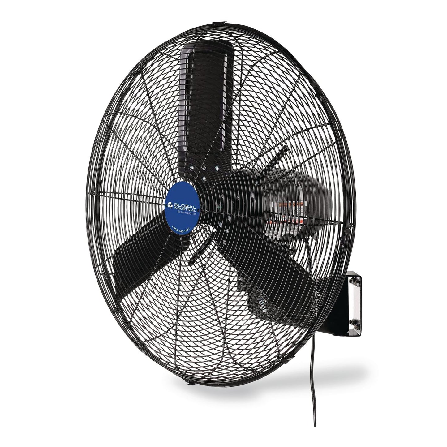 Global Industrial® 2-Speed Oscillating Outdoor Rated Wall Mount Fan, 24", Black (GBE292450)