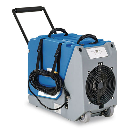 Global Industrial® Crawl Space Commercial Dehumidifier With Pump, 90 pt Tank Capacity, 13.31 x 34 x 25, Blue (GBE246707)
