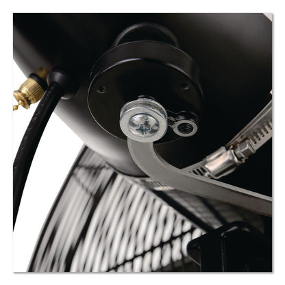 Global Industrial® 2-Speed Oscillating Outdoor Rated Wall Mount Fan, 24", Black (GBE292450)