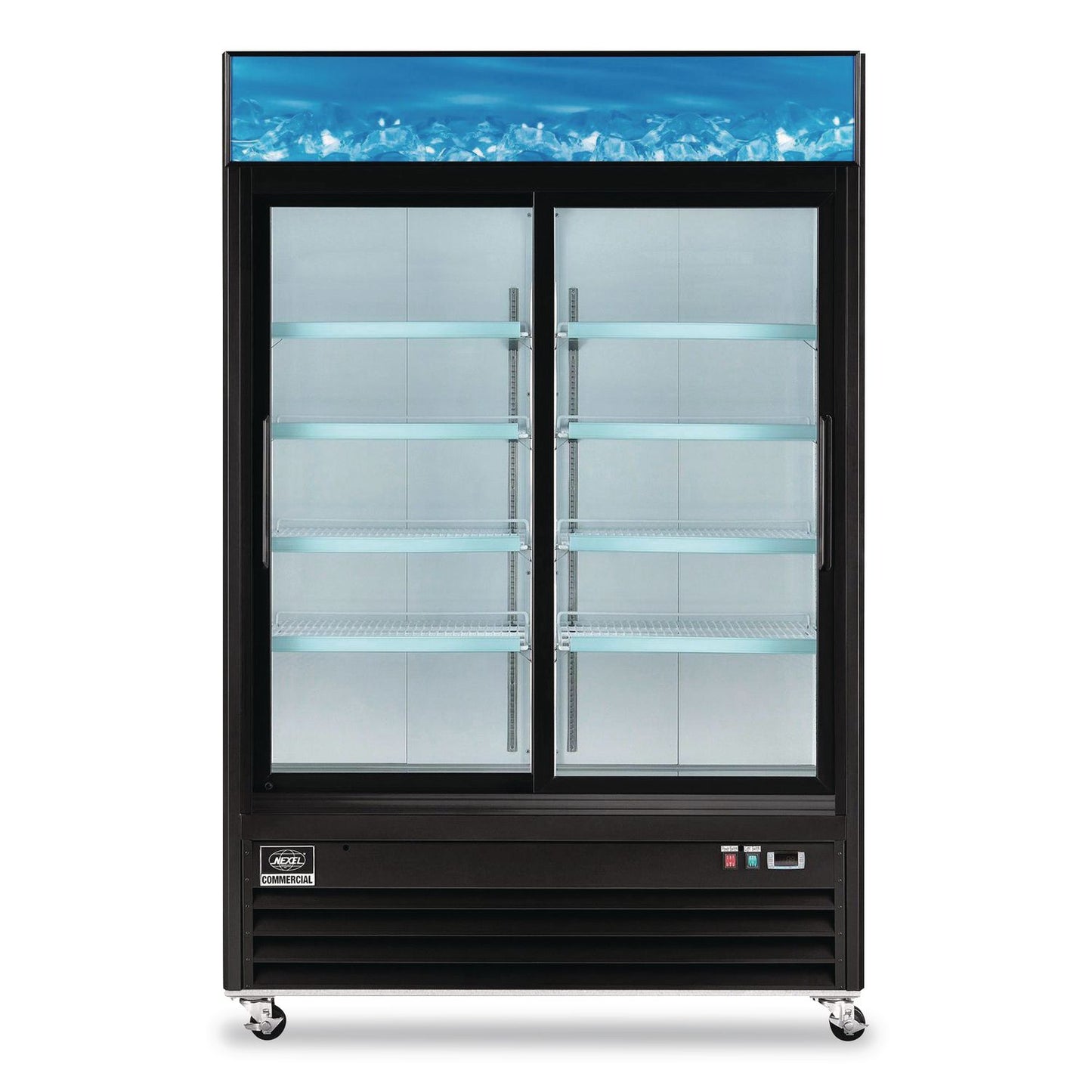 Global Industrial® Nexel Merchandiser Refrigerator, 45 cu ft, Black (GBE243006)