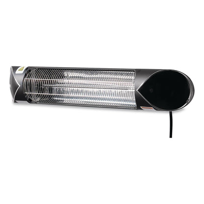 Global Industrial® Infrared Patio Heater with Remote Control, 1,500 W, 35.38 x 5.13 x 3.5, Black (GBE246718)