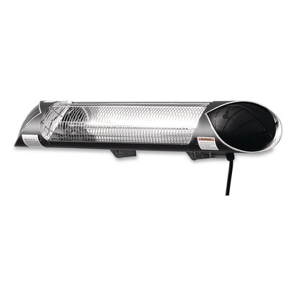 Global Industrial® Infrared Patio Heater with Remote Control, 1,500 W, 35.38 x 5.13 x 3.5, Black (GBE246718)