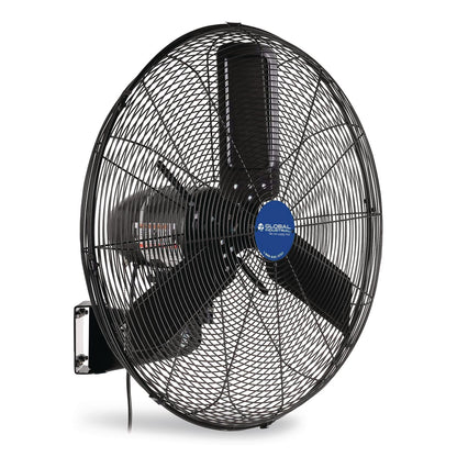 Global Industrial® 2-Speed Oscillating Outdoor Rated Wall Mount Fan, 24", Black (GBE292450)