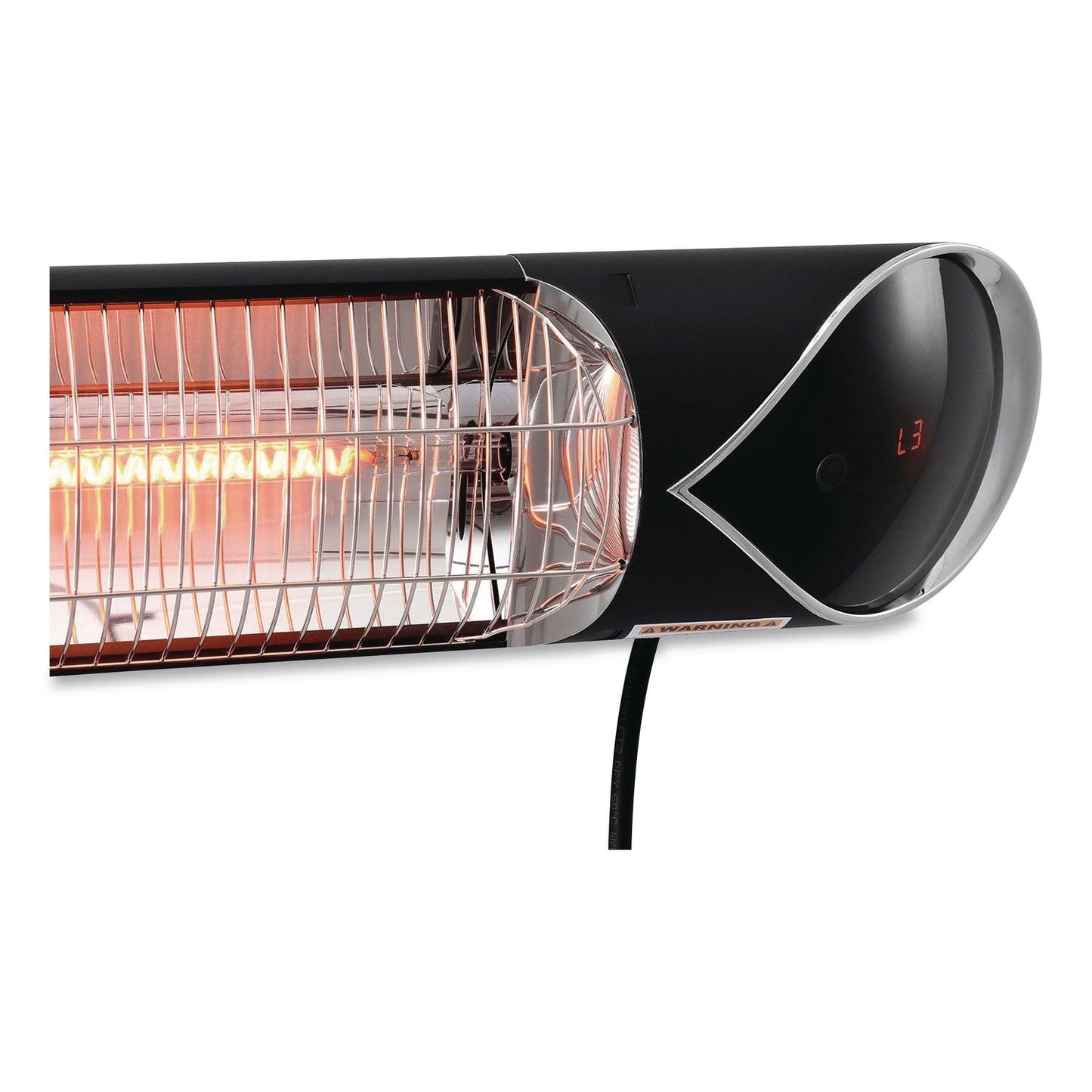 Global Industrial® Infrared Patio Heater with Remote Control, 1,500 W, 35.38 x 5.13 x 3.5, Black (GBE246718)