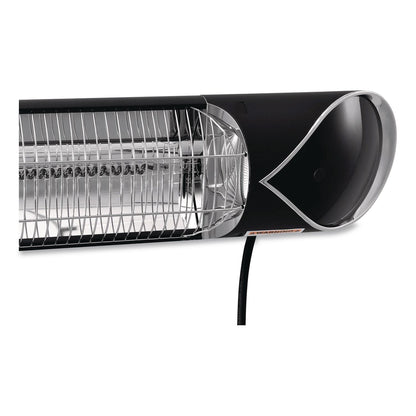 Global Industrial® Infrared Patio Heater with Remote Control, 1,500 W, 35.38 x 5.13 x 3.5, Black (GBE246718)