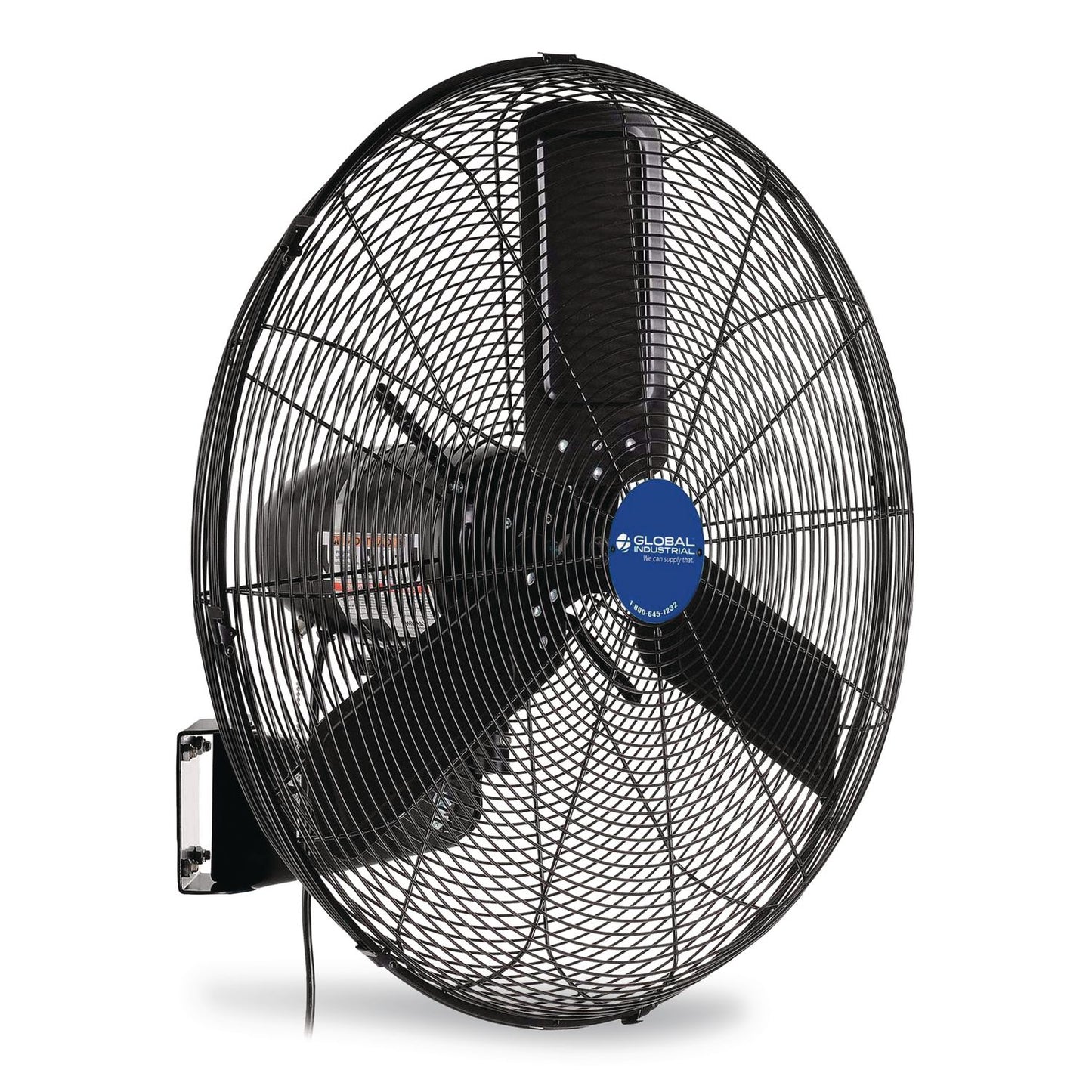 Global Industrial® 2-Speed Oscillating Outdoor Rated Wall Mount Fan, 24", Black (GBE292450)