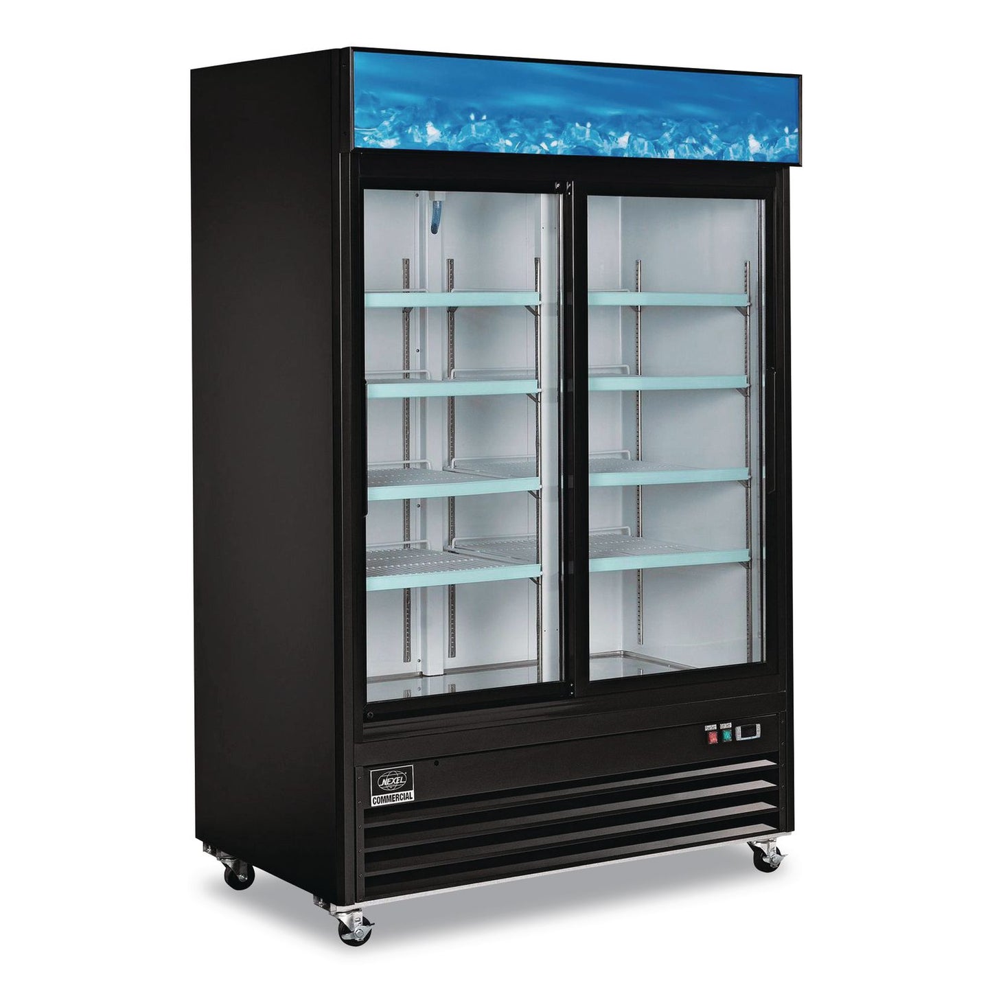 Global Industrial® Nexel Merchandiser Refrigerator, 45 cu ft, Black (GBE243006)