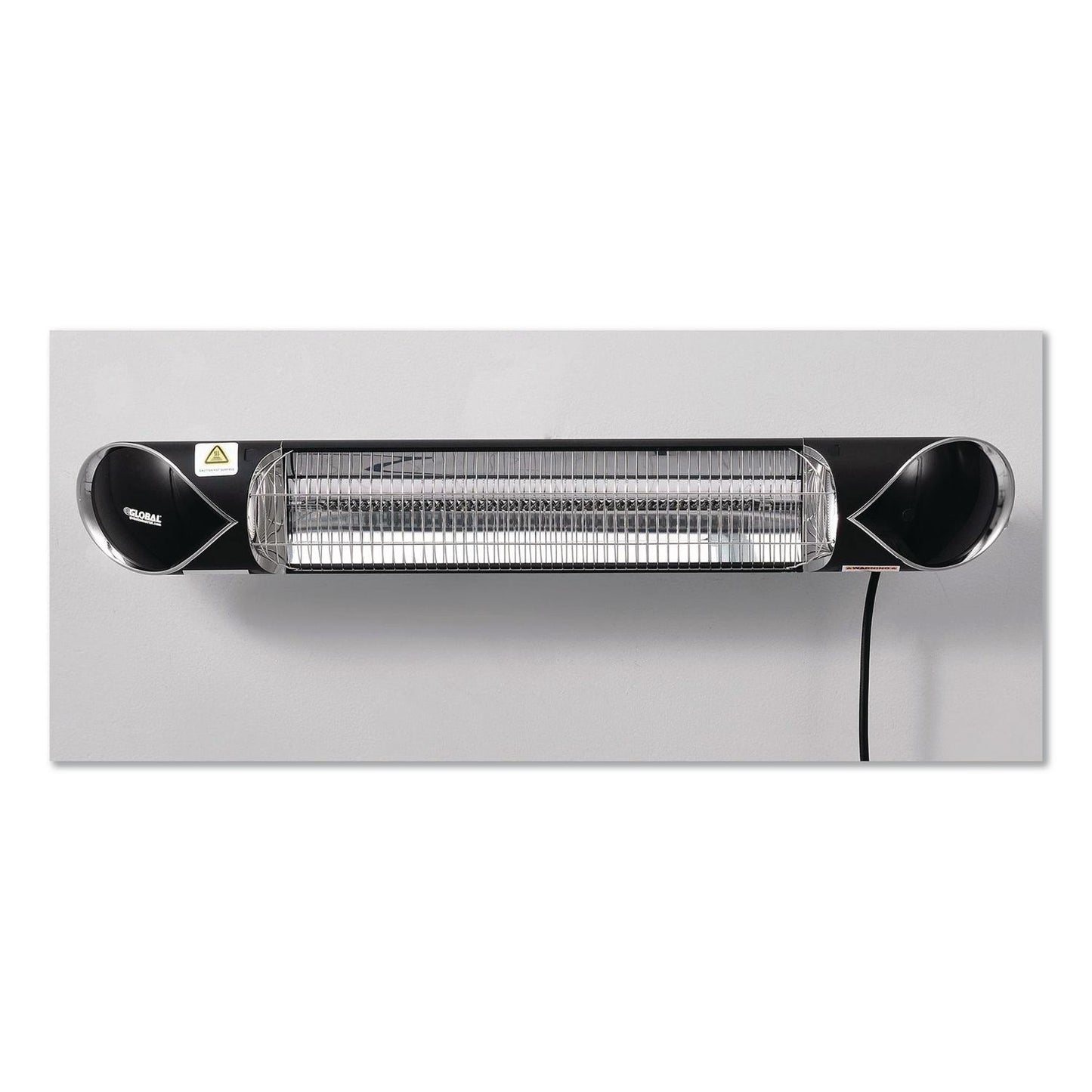 Global Industrial® Infrared Patio Heater with Remote Control, 1,500 W, 35.38 x 5.13 x 3.5, Black (GBE246718)