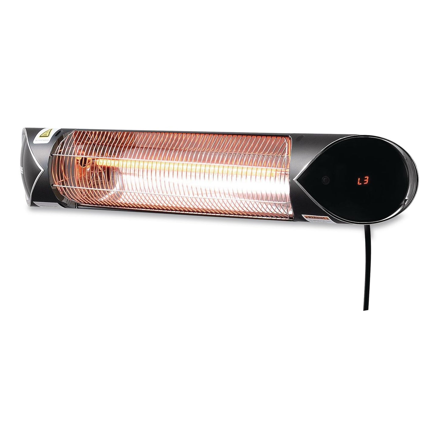 Global Industrial® Infrared Patio Heater with Remote Control, 1,500 W, 35.38 x 5.13 x 3.5, Black (GBE246718)