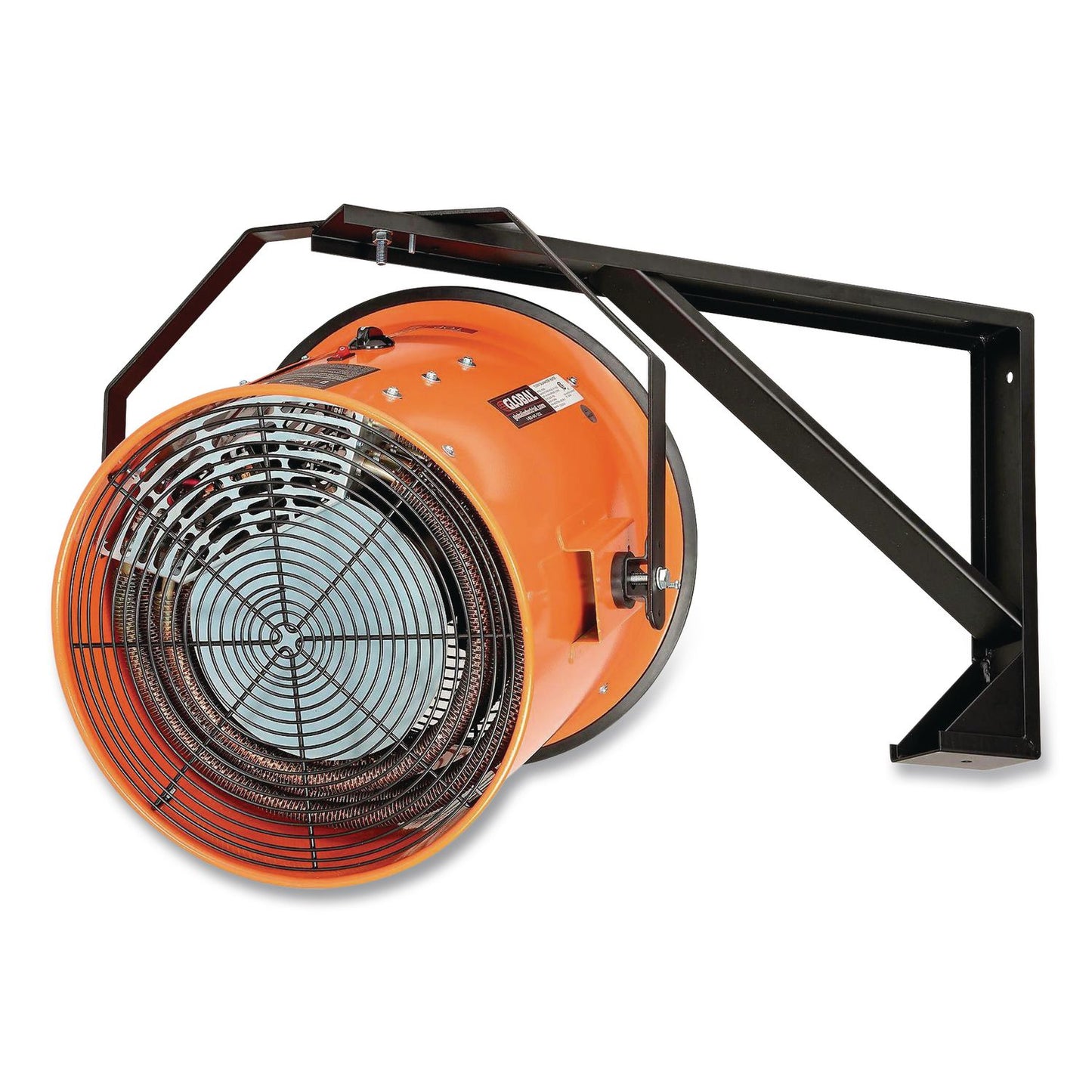 Global Industrial® Electric Salamander Heater with Adjustable Thermostat 480 V, 30,000 W, 23.03 x 7.12 x 24.68, Orange (GBE246068)
