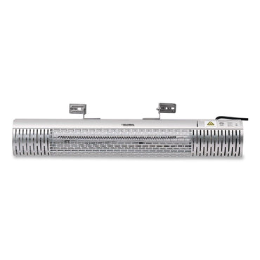 Global Industrial® Infrared Patio Heater with Remote Control, 1,500 W. 30.75 x 5 x 5.38, Silver (GBE246720)
