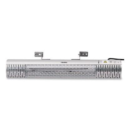 Global Industrial® Infrared Patio Heater with Remote Control, 1,500 W. 30.75 x 5 x 5.38, Silver (GBE246720)