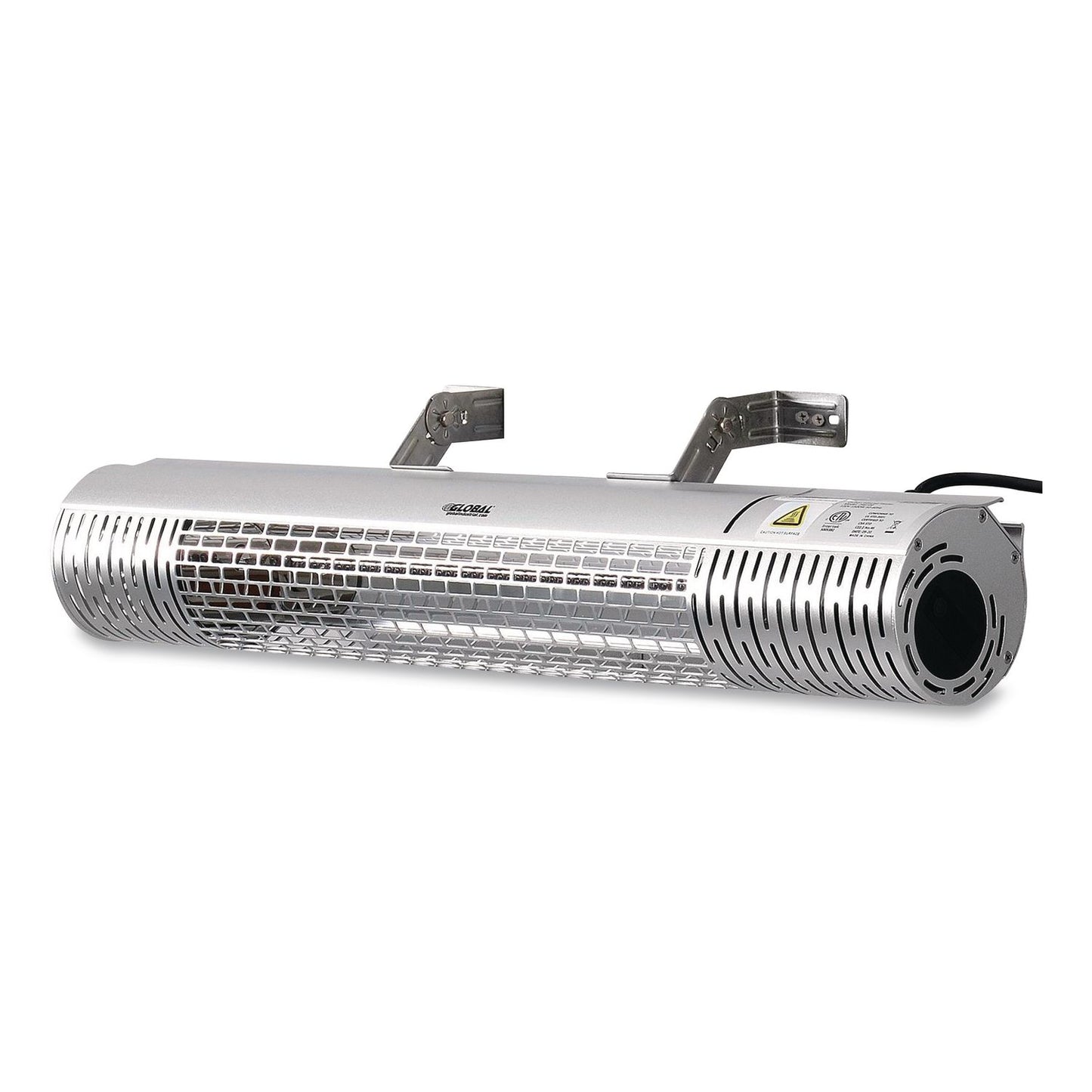 Global Industrial® Infrared Patio Heater with Remote Control, 1,500 W. 30.75 x 5 x 5.38, Silver (GBE246720)