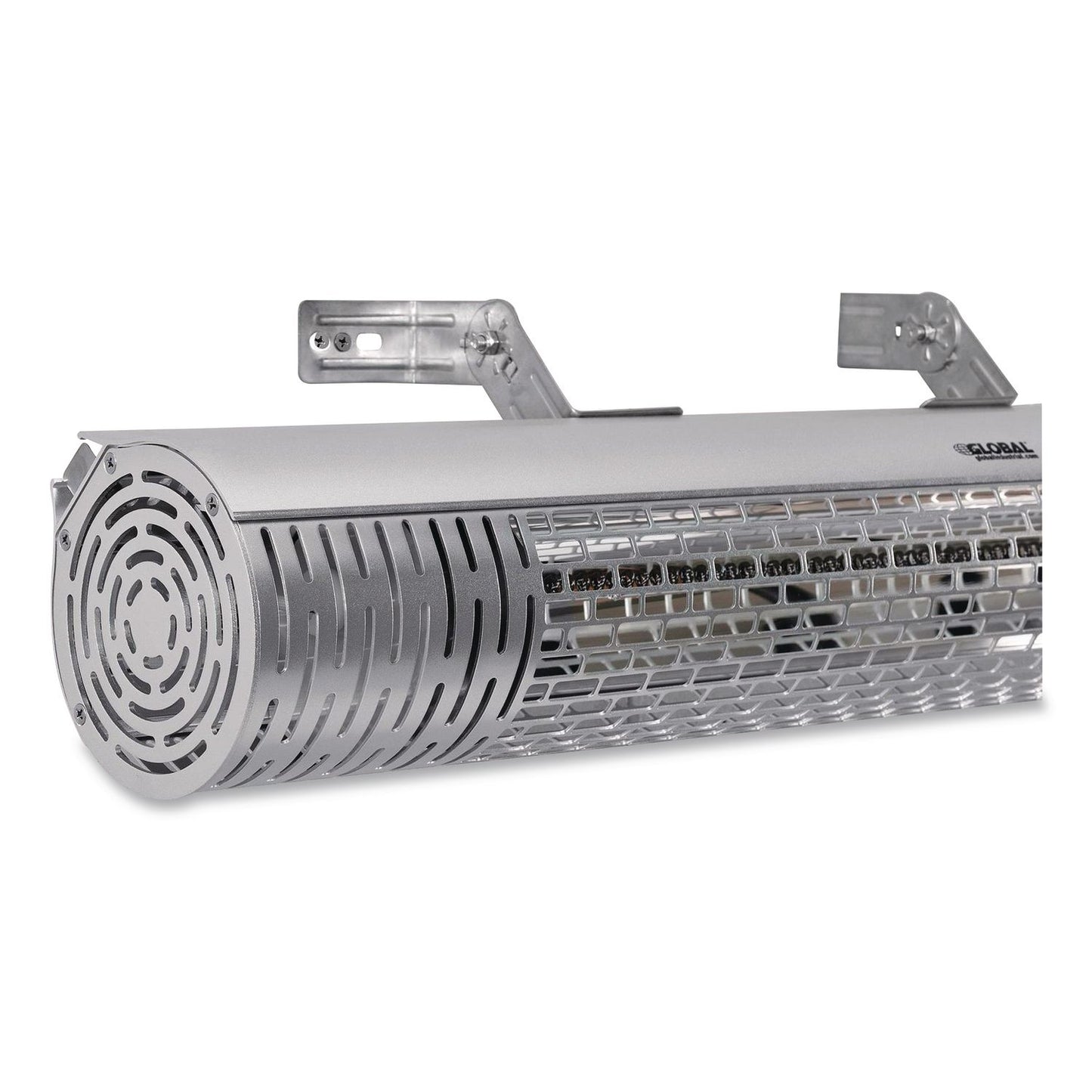 Global Industrial® Infrared Patio Heater with Remote Control, 1,500 W. 30.75 x 5 x 5.38, Silver (GBE246720)