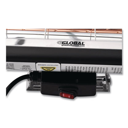 Global Industrial® Infrared Patio Heater Low Glare, 1,500 W, 3 x 7 x 7.5, Black (GBE246721)