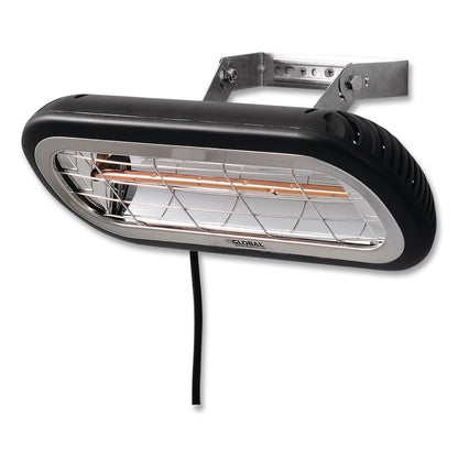 Global Industrial® Infrared Patio Heater Low Glare, 1,500 W, 3 x 7 x 7.5, Black (GBE246721)