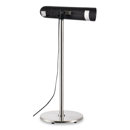 Global Industrial® Infrared Patio Heater Free Standing with Remote Control, 1,500 W, 35.38 x 5.13 x 42 to 82, Black (GBE246722)