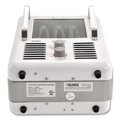 Global Industrial® Portable Milkhouse Style Electric Heater, 1,500 W, 8 x 10.25 x 15.75, White (GBE246098)