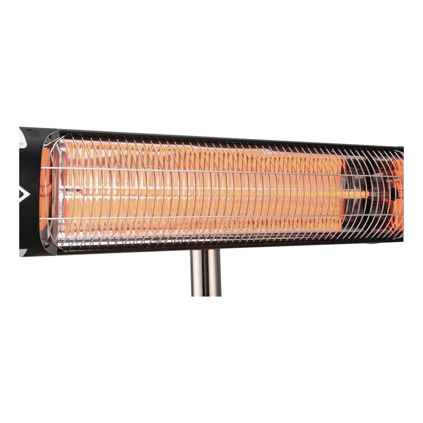 Global Industrial® Infrared Patio Heater Free Standing with Remote Control, 1,500 W, 35.38 x 5.13 x 42 to 82, Black (GBE246722)