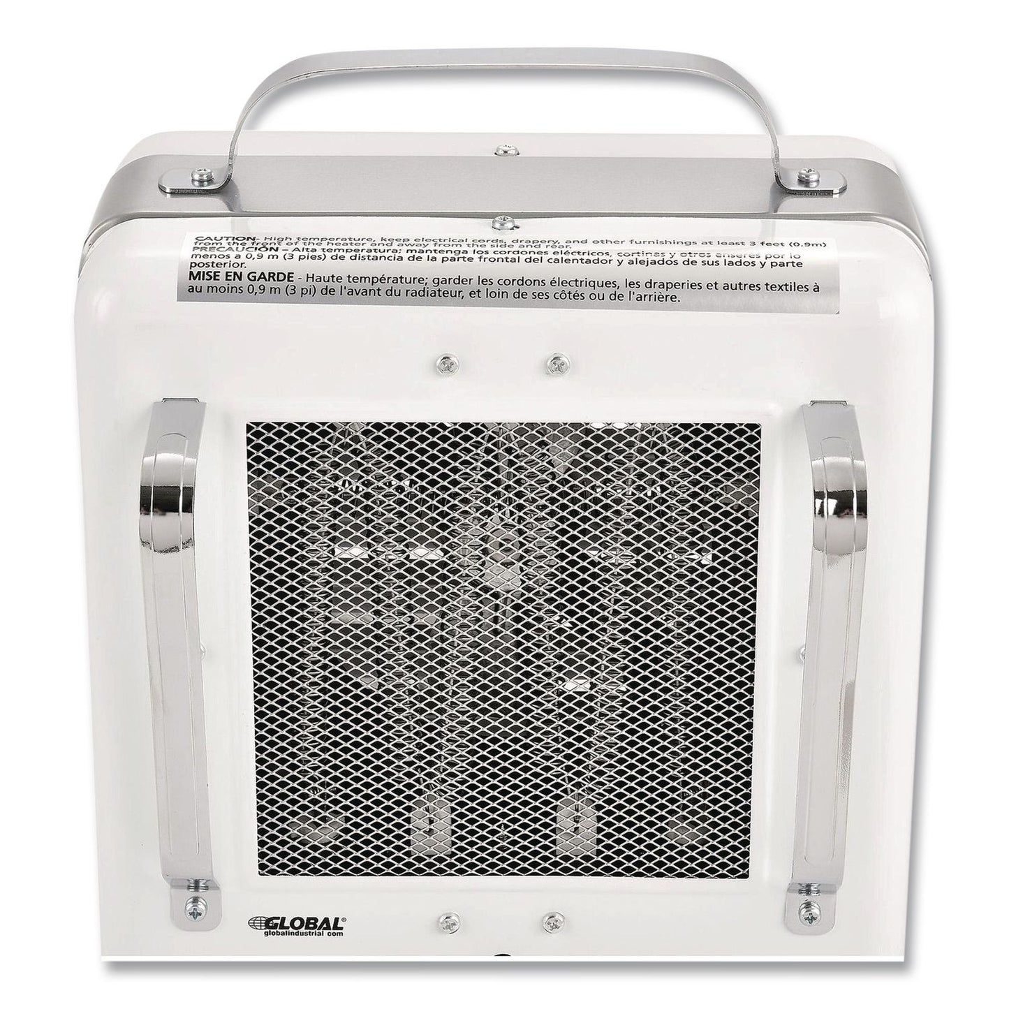 Global Industrial® Portable Milkhouse Style Electric Heater, 1,500 W, 8 x 10.25 x 15.75, White (GBE246098)