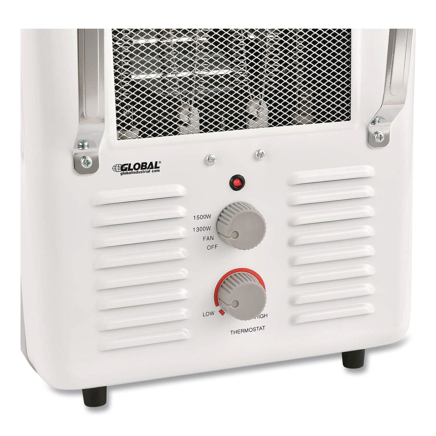 Global Industrial® Portable Milkhouse Style Electric Heater, 1,500 W, 8 x 10.25 x 15.75, White (GBE246098)