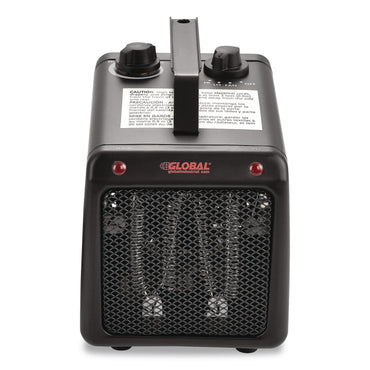 Global Industrial® Portable Heater, 1,500 W, 5.31 x 7.12 x 4.93, Black (GBE246099)