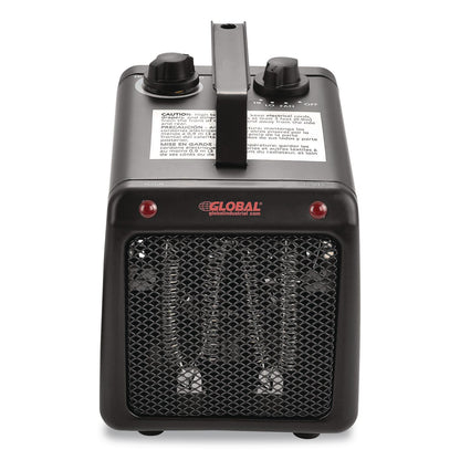 Global Industrial® Portable Heater, 1,500 W, 5.31 x 7.12 x 4.93, Black (GBE246099)