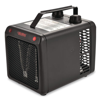 Global Industrial® Portable Heater, 1,500 W, 5.31 x 7.12 x 4.93, Black (GBE246099)