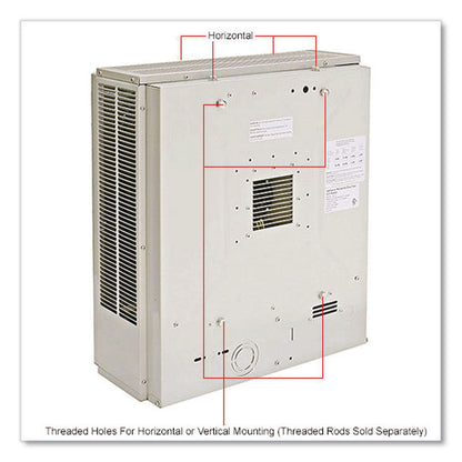 Global Industrial® Unit Heater Horizontal or Vertical Downflow, Multi-Watt, 7,500 W, 19 x 8.5 x 21.43, White (GBE246132)