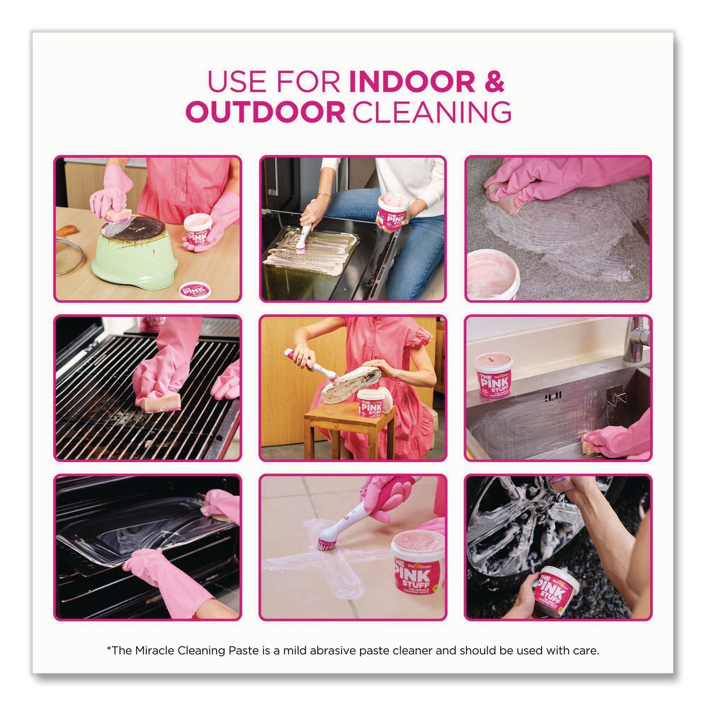 The Pink Stuff Miracle Cleaning Paste, Fruity Scent, 17.6 oz Jar (RST823781)