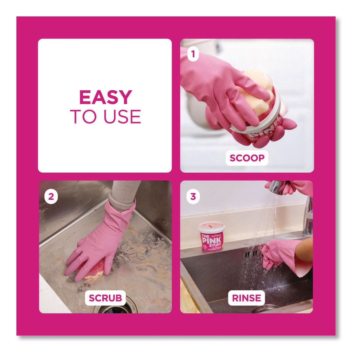 The Pink Stuff Miracle Cleaning Paste, Floral Scent, 17.6 oz Jar, 6/Carton (RST823781CT)