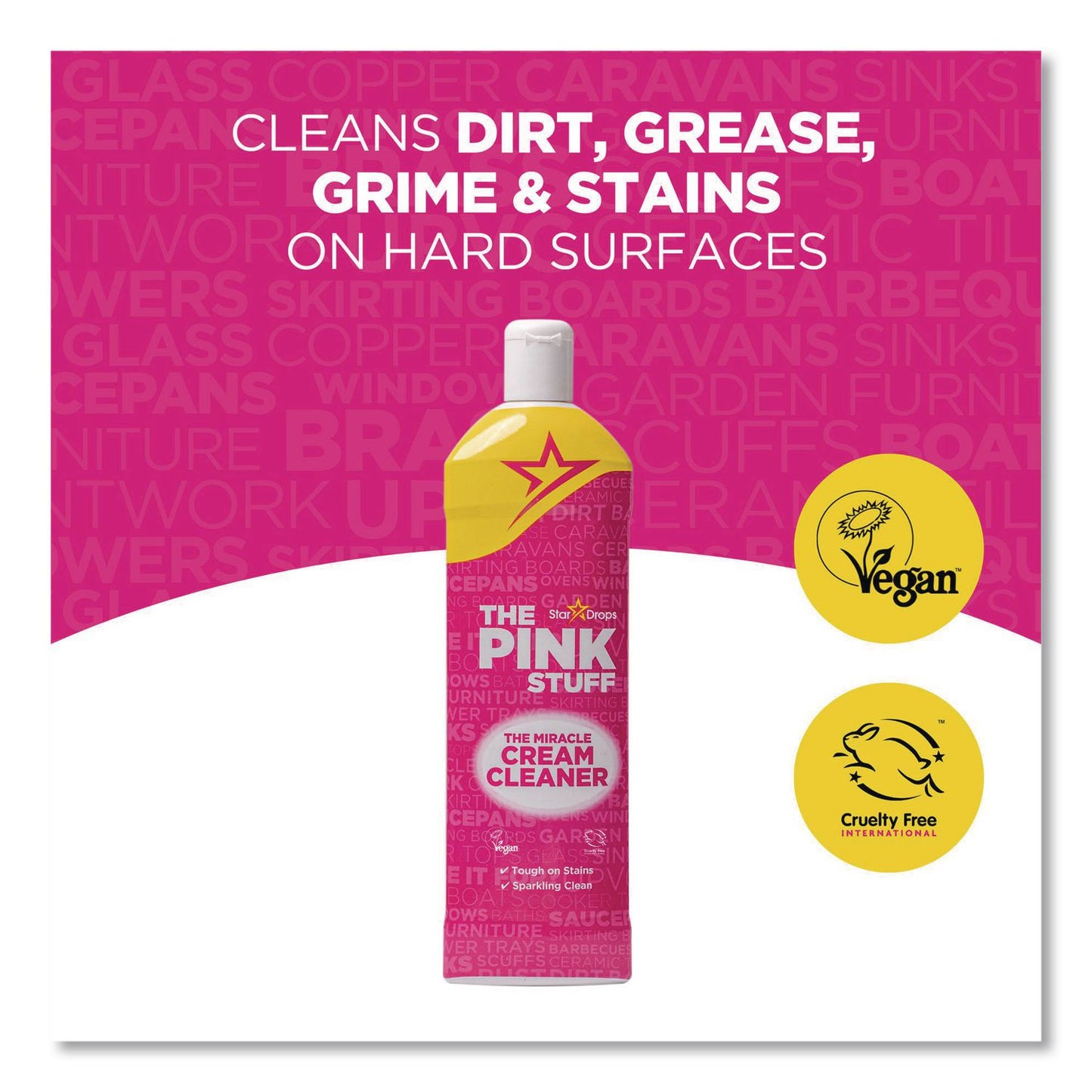 The Pink Stuff Miracle Cream Cleaner, Floral Scent, 16.69 oz Bottle, 6/Carton (RST823784CT)