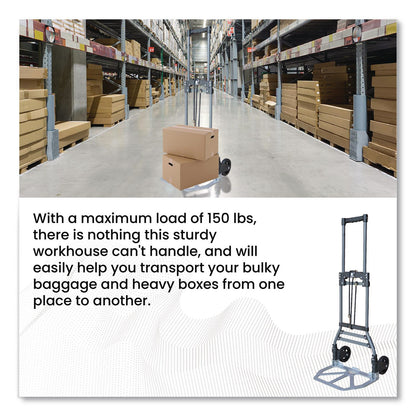 GoGreen Power Luggage Cart ,150 lbs Capacity, 40 x 15.25 x 16.5, Gray (GGPTR1800)