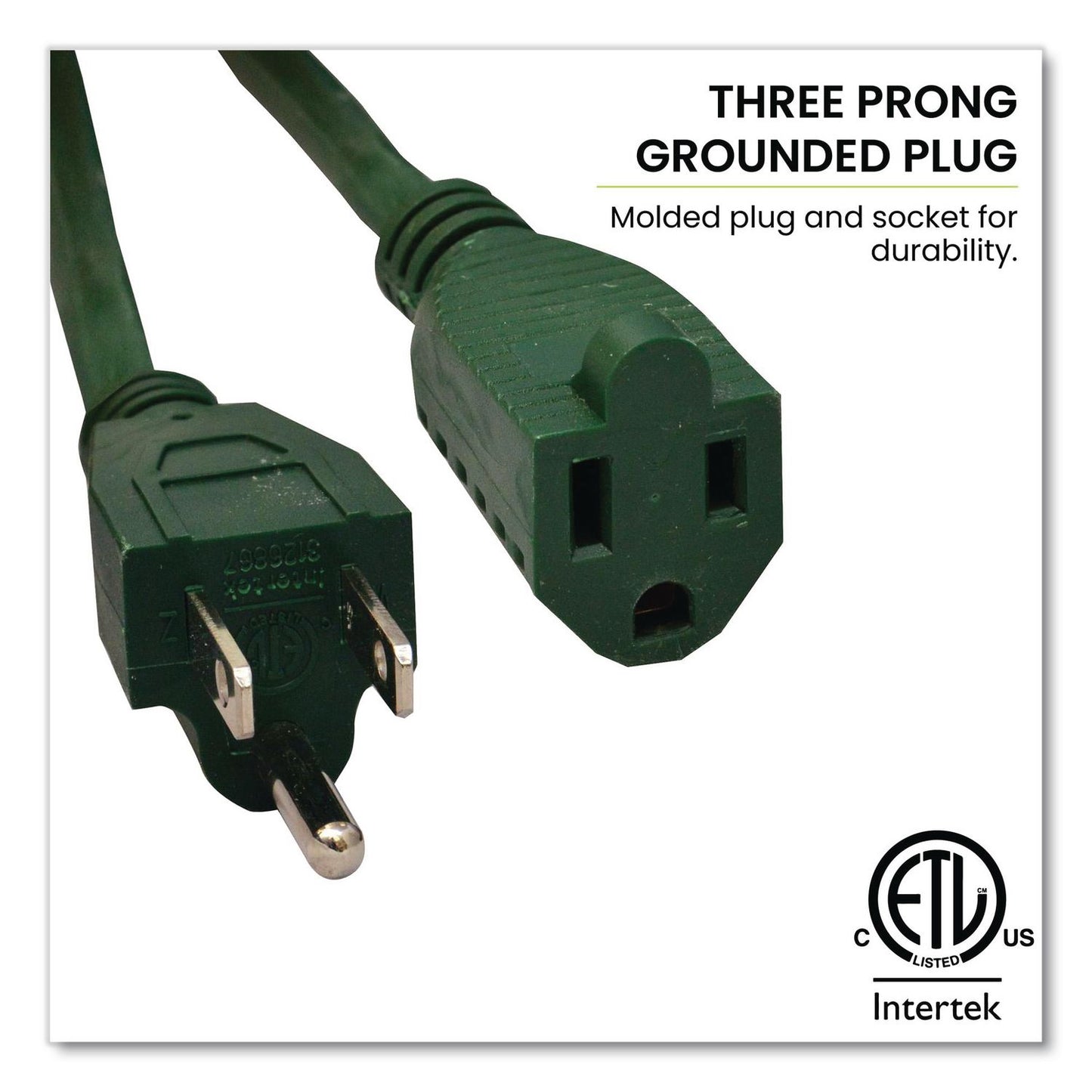 GoGreen Power 16 AWG Outdoor Extension Cord, 25 ft, 13 A, Green (GGPGG13725GN)