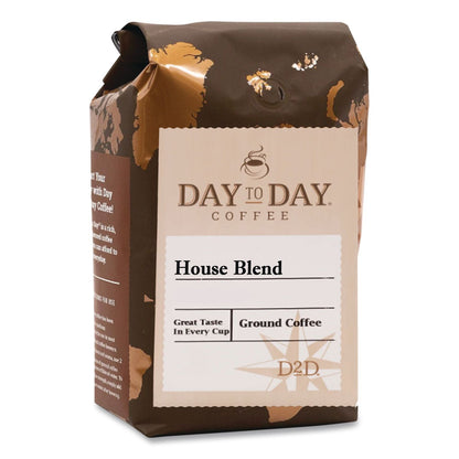Day to Day Coffee® 100% Pure Coffee, House Blend, Ground, 28 oz Bag (PCO33700)