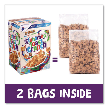 Cinnamon Toast Crunch® Cereal, Cinnamon, 2 Bags/Box, 49.5 oz Box (GRR22002621)