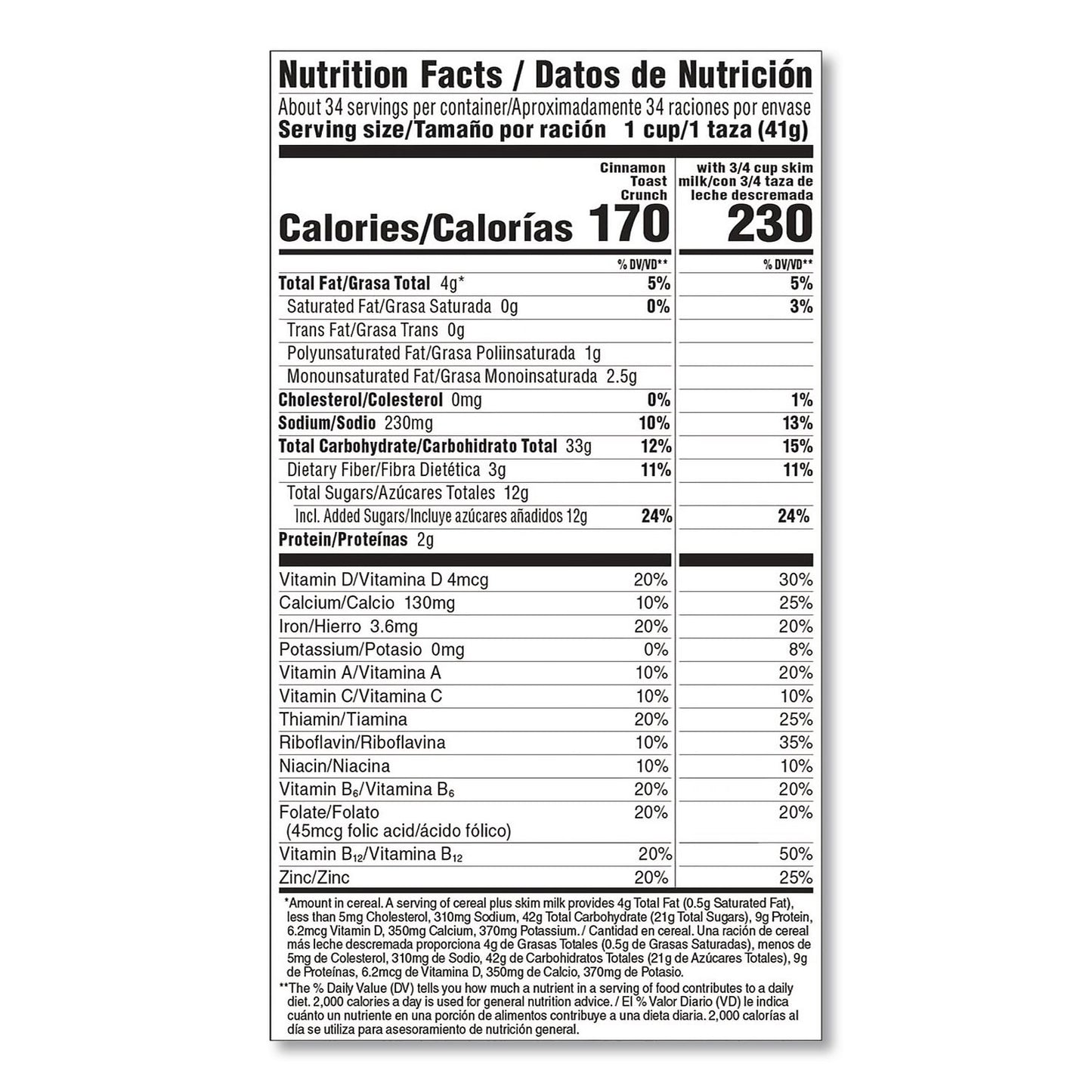 Cinnamon Toast Crunch® Cereal, Cinnamon, 2 Bags/Box, 49.5 oz Box (GRR22002621)