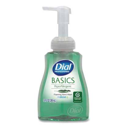 Dial® Professional Basics Hypoallergenic Foaming Hand Wash, Aquatic, 10 oz, 8/Carton (DIA35432)