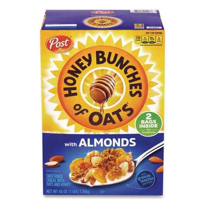 Post® Honey Bunches of Oats with Almonds, 2 Bags/Box, 48 oz Box (GRR22002622)