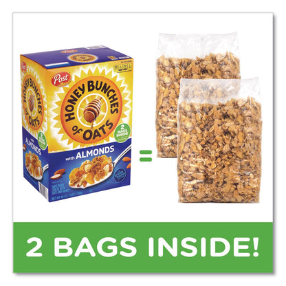 Post® Honey Bunches of Oats with Almonds, 2 Bags/Box, 48 oz Box (GRR22002622)
