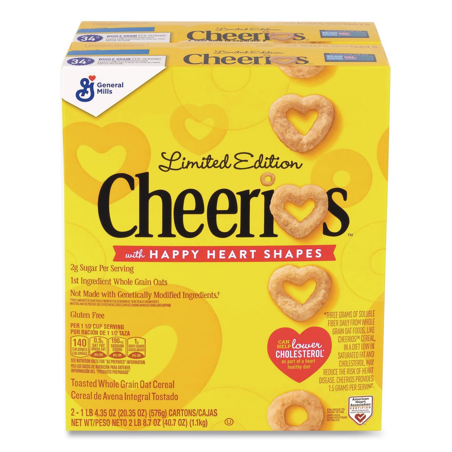 Cheerios® Breakfast Cereal, 2 Bags/Box, 40.7 oz Box (GRR22002623)