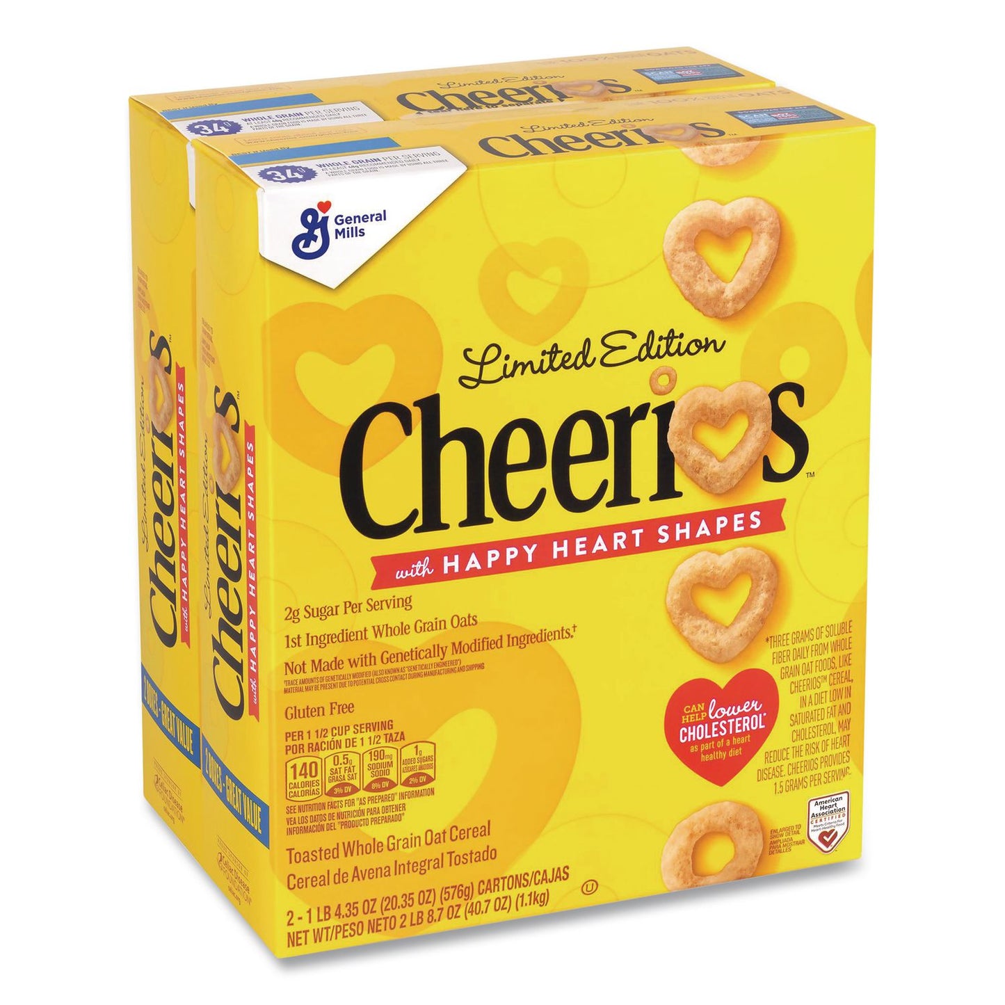 Cheerios® Breakfast Cereal, 2 Bags/Box, 40.7 oz Box (GRR22002623)