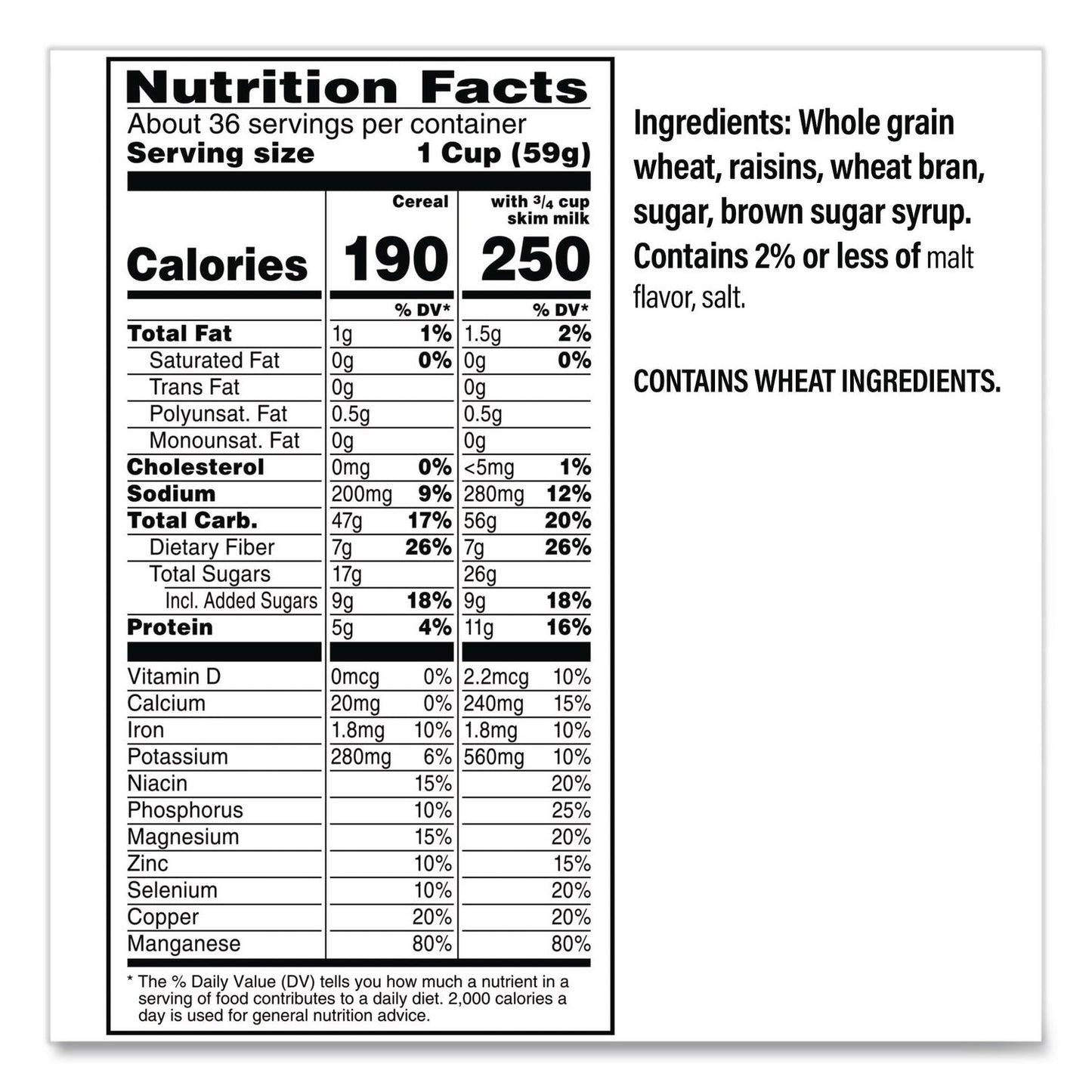 Kellogg's® Raisin Bran Cereal, 2 Bags/Box, 76.5 oz Box (GRR22002624)